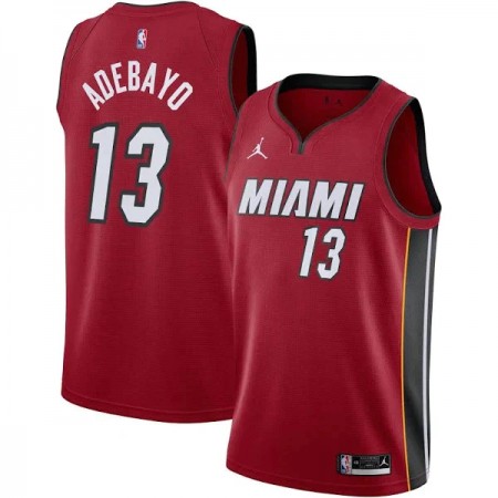 Canotte Uomo Miami Heat Bam Adebayo 13 Jordan 2022-23 Icon Edition Rosso Swingman